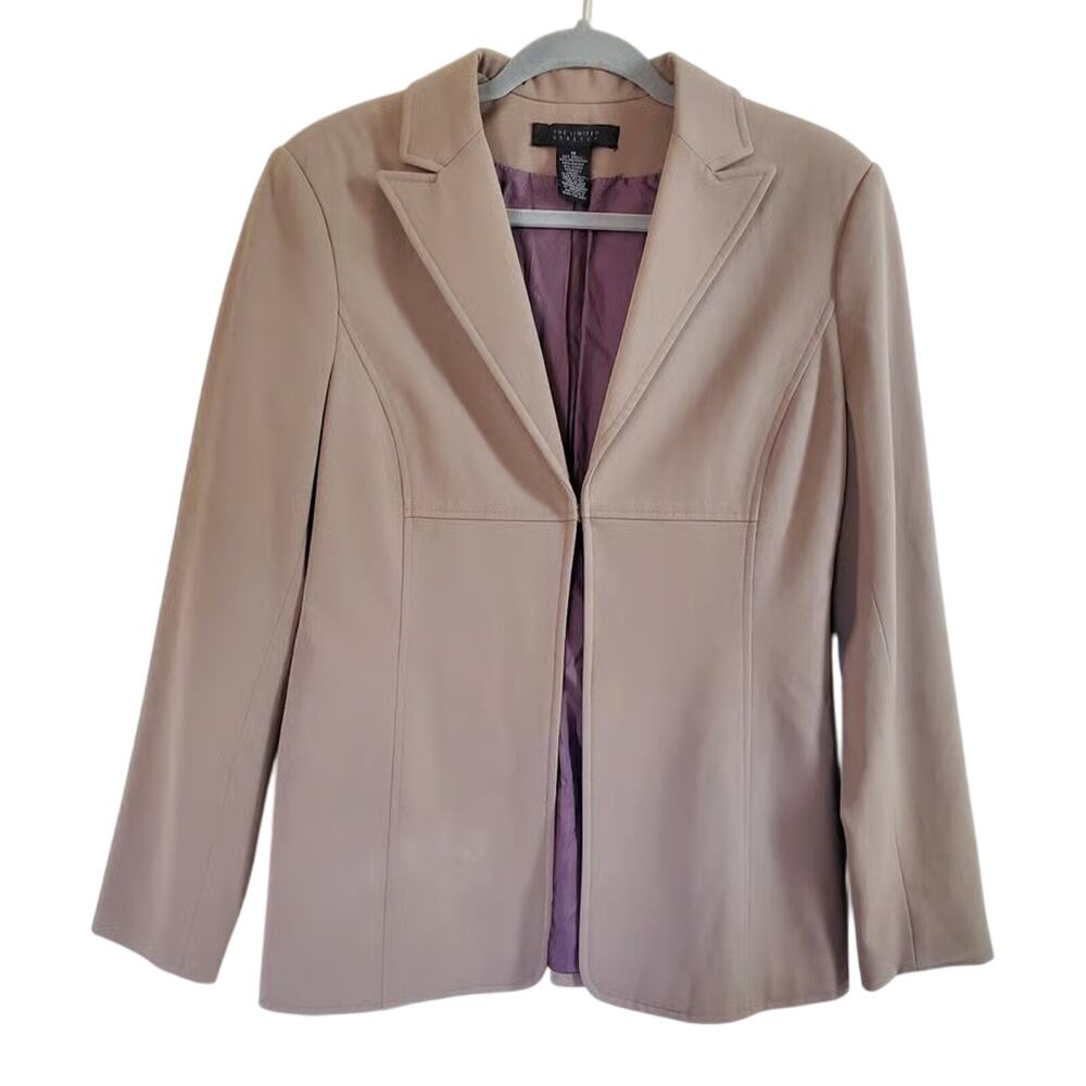 The Limited Mauve Taupe Business Office Career Hook Close Blazer Women's Medium